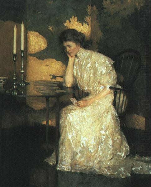Girl Playing Solitaire, Benson, Frank